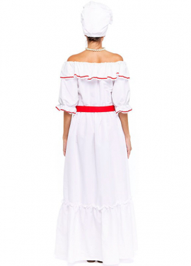 Disfraz de Cubana blanco para mujer