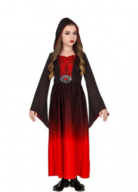 Rotes Gothic Lady Kostüm für Mädchen