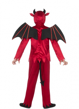 Fato de Red Devil com asas e cauda para criança Fato de Red Devil com asas e cauda para criança