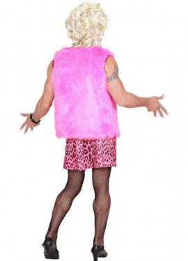Fato de Drag Queen com estampa animal dos anos 80 para homem Fato de Drag Queen com estampa animal dos anos 80 para homem