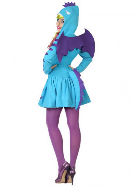 Disfraz de Dragona azul para mujeres