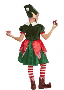 Disfraz de Elfa Ayudante de Papá Noel para niña
