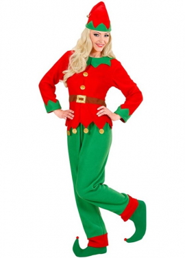 Disfraz de Elfa Ayudante de Santa Claus para mujer
