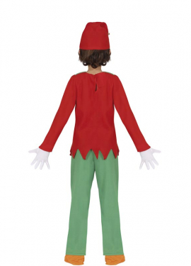 Fato de elfo verde e vermelho para crianças