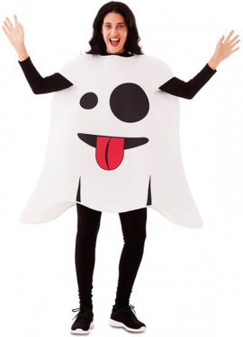 Fato de emoticon fantasma para adulto Fato de emoticon fantasma para adulto