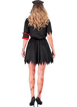 Black Zombie Nurse Costume for Women