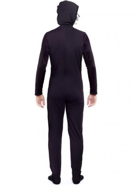 Fantasia masculina de esqueleto da morte com capuz Fantasia masculina de esqueleto da morte com capuz