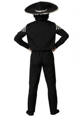 Fato de esqueleto mexicano preto para homem Fato de esqueleto mexicano preto para homem