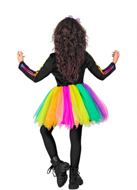 Fato de tutu de esqueleto multicolorido para meninas Fato de tutu de esqueleto multicolorido para meninas