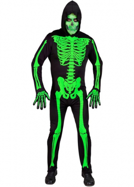 Green Skeleton Costume for Men