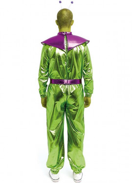 Disfraz de Extraterrestre verde y morado para mujer