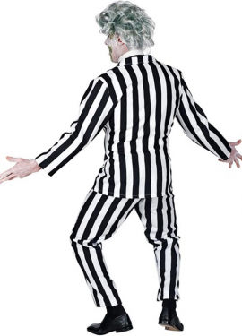 Fato de fantasma listrada masculina Fato de fantasma listrada masculina