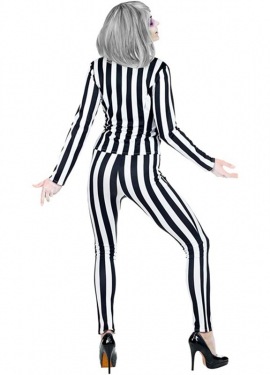 Fato de fantasma listrada feminina Fato de fantasma listrada feminina