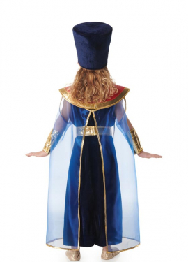 Fato de faraó egípcio azul para meninas Fato de faraó egípcio azul para meninas