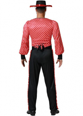 Disfraz de Flamenco rojo y negro para hombre