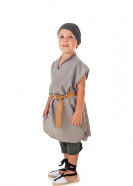 Gray Medieval Fruit Bowl costume with scarf for children Gray Medieval Fruit Bowl costume with scarf for children