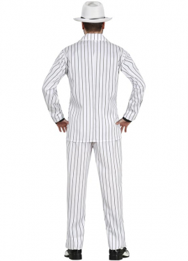 Fato de gangster milionário branco para homem Fato de gangster milionário branco para homem