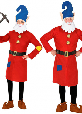 Red Gnome Worker Costume for Men Red Gnome Worker Costume for Men