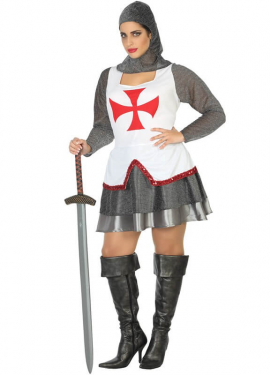 Fato de Guerreira Templária para mulher Fato de Guerreira Templária para mulher