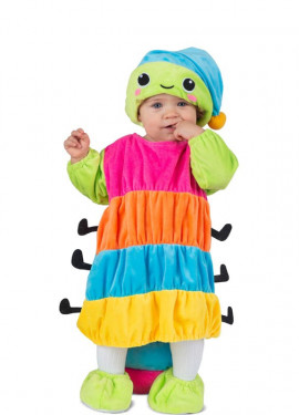 Fato de minhoca com chapéu luminoso para bebé e criança