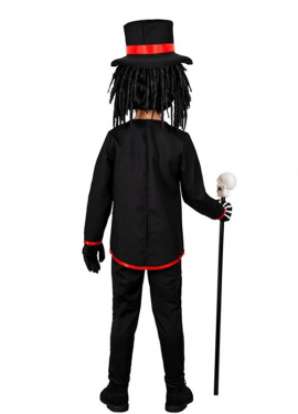 Fato de feiticeiro esqueleto vodu para meninos