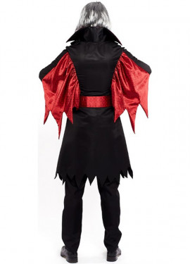 Black and red Vampire Hero costume for men Black and red Vampire Hero costume for men