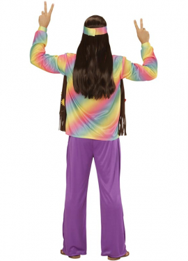 Fato de hippie arco-íris para homem Fato de hippie arco-íris para homem