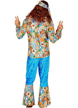 Men's Blue Velvet Hippie Costume Men's Blue Velvet Hippie Costume