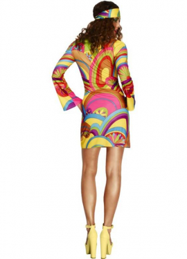 Fato de hippie Flower power para mulheres Fato de hippie Flower power para mulheres