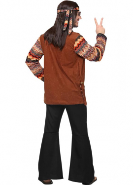 Fato de hippie com riscas coloridas para homem Fato de hippie com riscas coloridas para homem