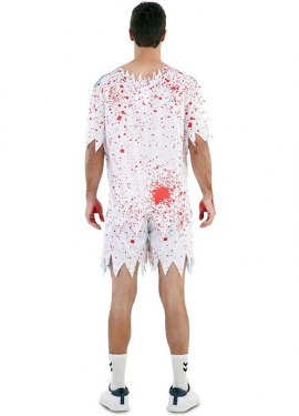 Fantasia de jogador de futebol zumbi branco para homem Fantasia de jogador de futebol zumbi branco para homem