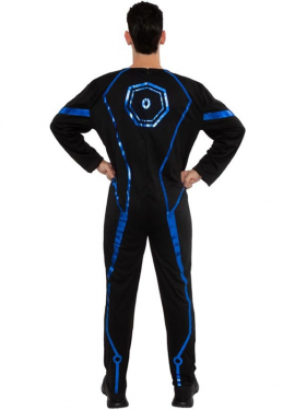 Black and blue video game player costume for men Black and blue video game player costume for men