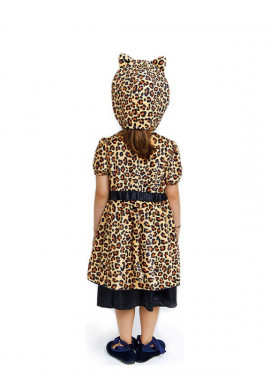 Leopardenkostüm im Kleid mit Hut für Mädchen