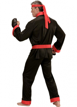 Fato de lutador marcial preto e vermelho para homem Fato de lutador marcial preto e vermelho para homem