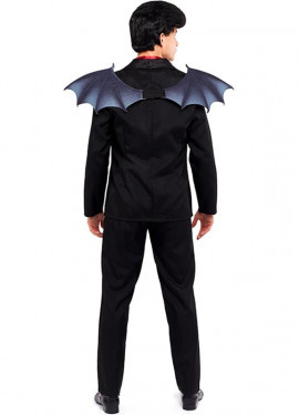 Fato de Lúcifer preto com asas para homem Fato de Lúcifer preto com asas para homem