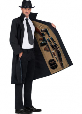 70s Mafioso Costume with Hat for Men 70s Mafioso Costume with Hat for Men