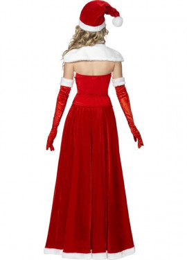 Costume di mamma noel con corsetto per donna