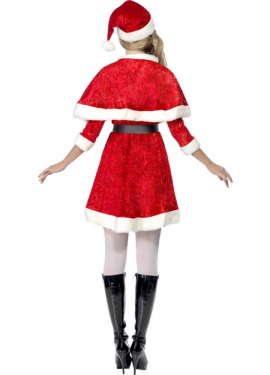 Costume di mamma noel in velluto per una donna