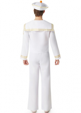 White Sailor Costume with Pants for Men White Sailor Costume with Pants for Men