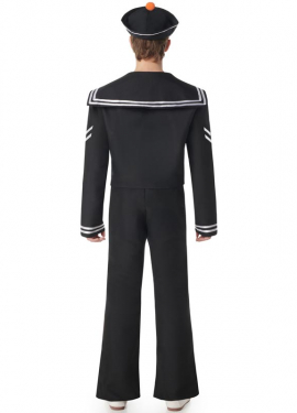 Black Sailor Costume with Pants for Men Black Sailor Costume with Pants for Men