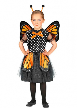 Fato de borboleta laranja para meninas