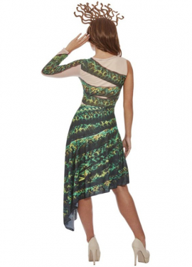 Disfraz de Medusa verde para mujer