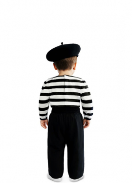 Disfraz de Mimo con Boina para bebé