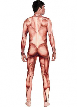 Fato de macaco com estampa de músculos para homem Fato de macaco com estampa de músculos para homem