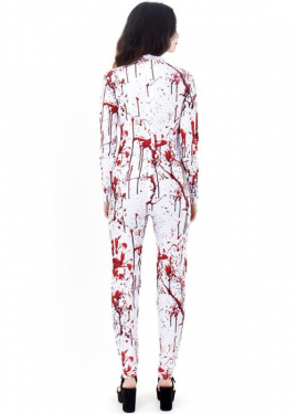 Fato de macaco com estampa de sangue para mulher Fato de macaco com estampa de sangue para mulher