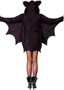 Disfraz de Murciélago Orejas con pelo para mujer