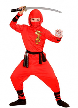 Red Dragon Ninja Costume for Boys Red Dragon Ninja Costume for Boys