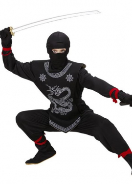 Fato de Ninja Preto para Meninos Fato de Ninja Preto para Meninos