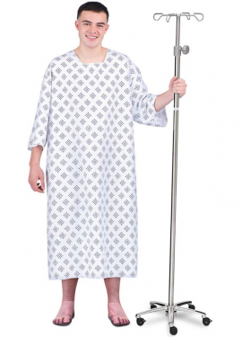 Men's Hospital Patient Costume with Gown