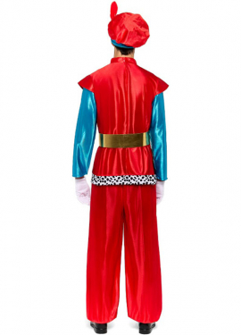Disfraz de Paje Real rojo para hombre